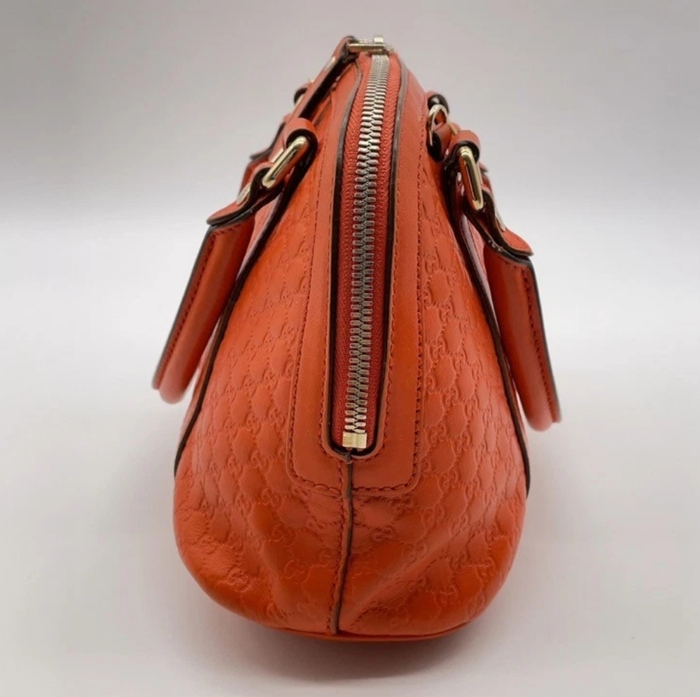 Gucci Microguccissima Mini Dome Satchel Handbag – Vibrant Orange - Picture 8 of 16